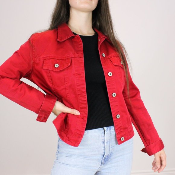 GAP Jackets & Blazers - Gap Red Denim Jacket